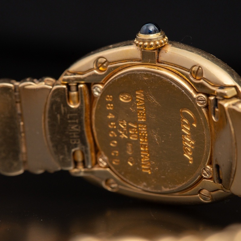 CARTIER Baignore Cuarzo Oro Esfera Blanco 163288 04