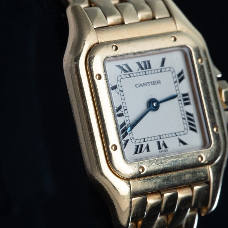 CARTIER Panthere Cuarzo Oro Esfera Blanco 56877 01