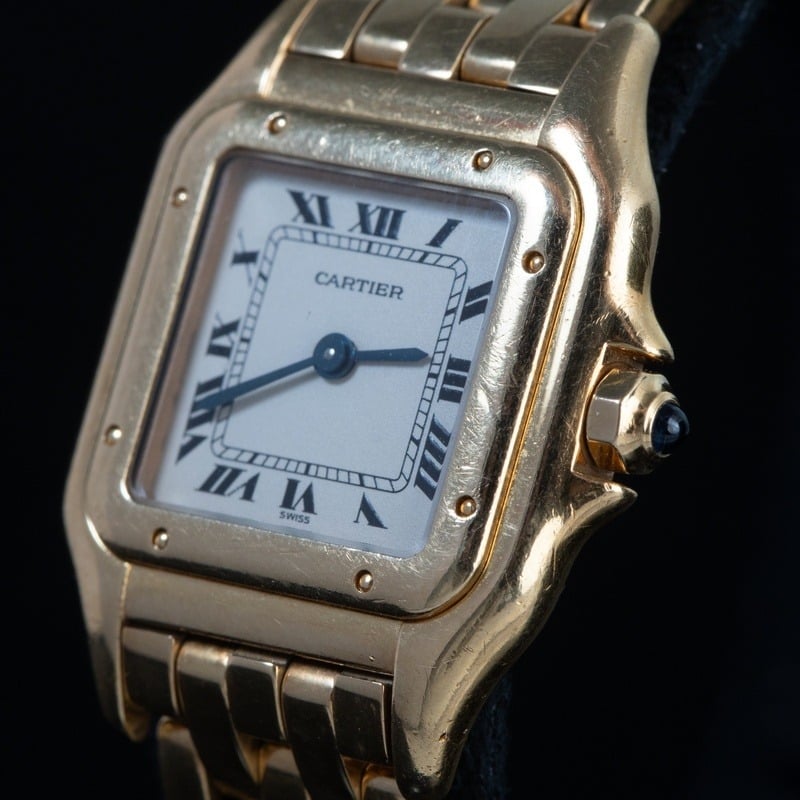 CARTIER Panthere Cuarzo Oro Esfera Blanco 56877 02