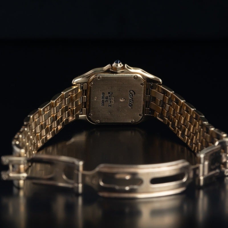 CARTIER Panthere Cuarzo Oro Esfera Blanco 56877 06