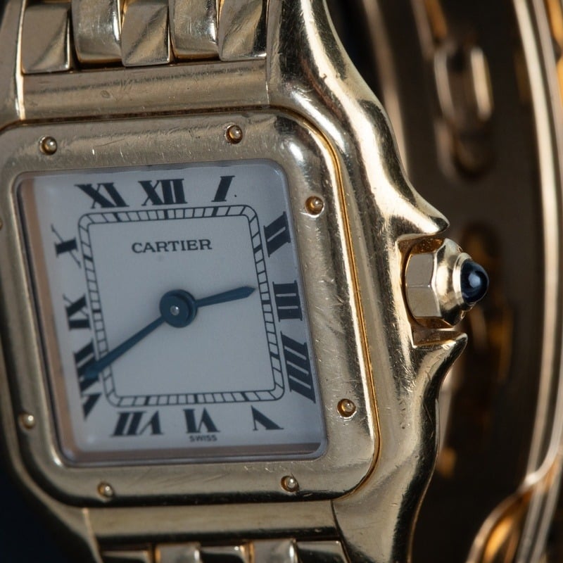 CARTIER Panthere Cuarzo Oro Esfera Blanco 56877 07