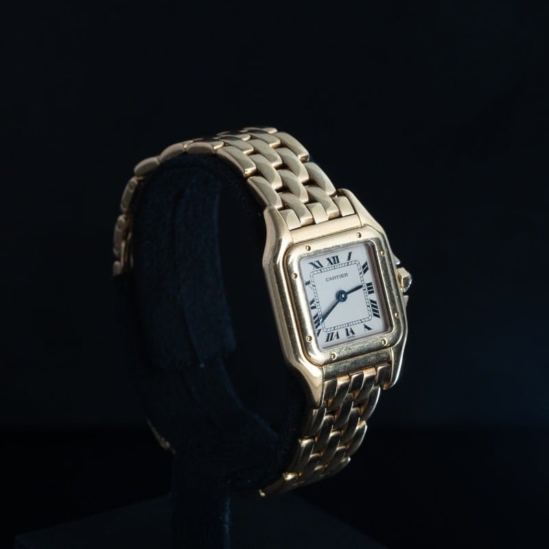 CARTIER Panthere Cuarzo Oro Esfera Blanco 56877 09