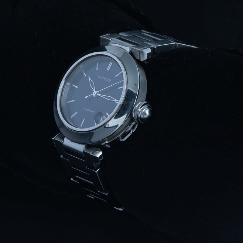 CARTIER Pasha C Cuarzo Acero Esfera Azul 56846 05