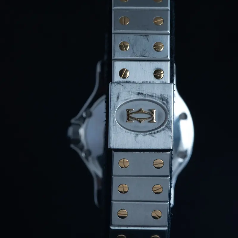 CARTIER Santos Octagon Cuarzo Acero y oro Esfera Blanco 56872 03