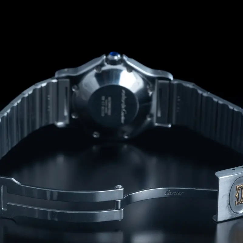 CARTIER Santos Octagon Cuarzo Acero y oro Esfera Blanco 56872 04