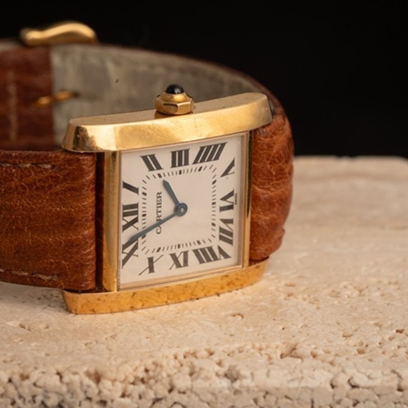 CARTIER Tank Francaise Cuarzo Oro Blanco 12
