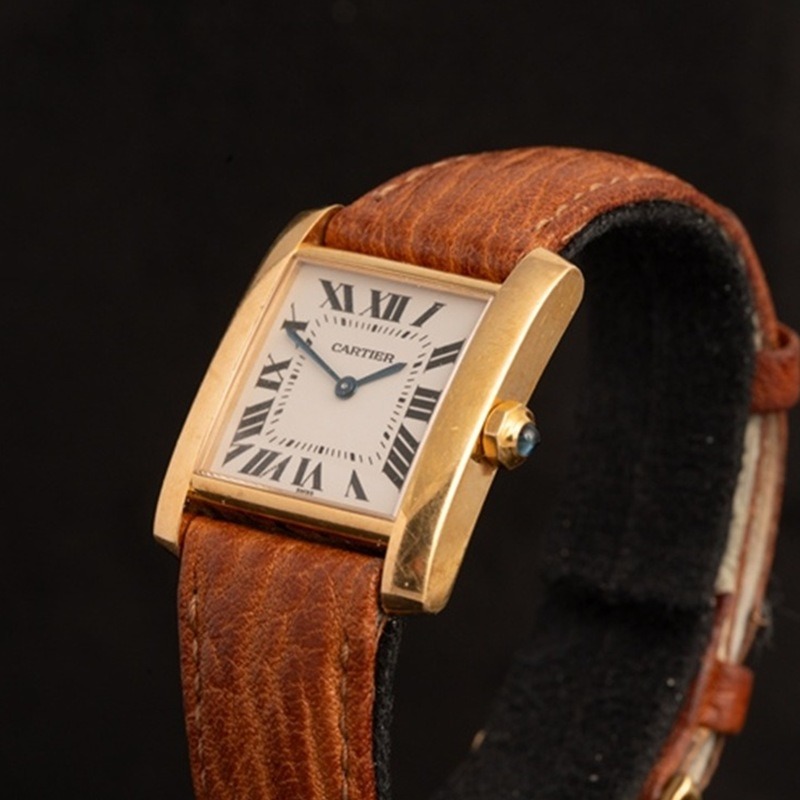 CARTIER Tank Francaise Cuarzo Oro Blanco 2