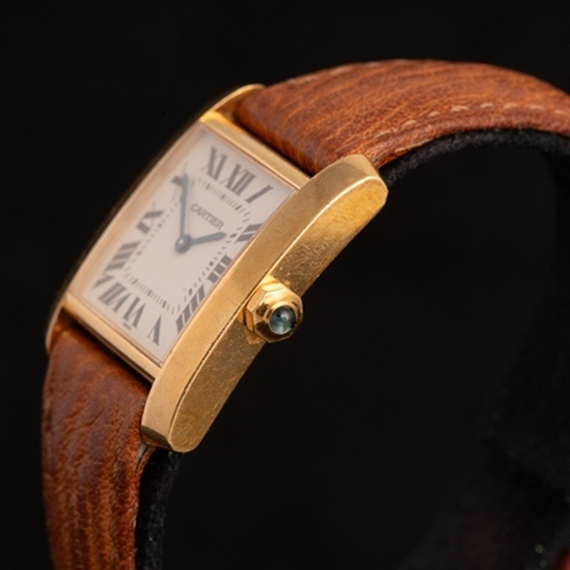 CARTIER Tank Francaise Cuarzo Oro Blanco 5