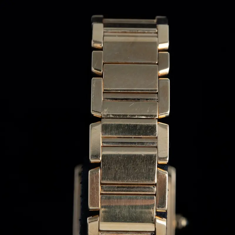 CARTIER Tank Française Cuarzo Oro Esfera Blanco 56878 05