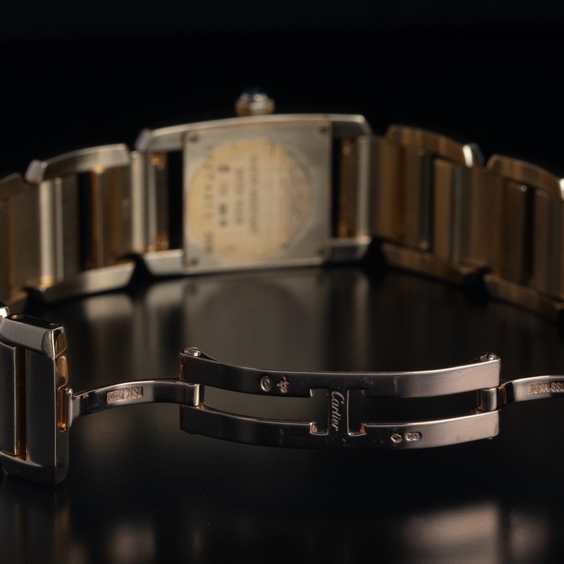 CARTIER Tankissime Cuarzo Oro Esfera Blanco 56815 06