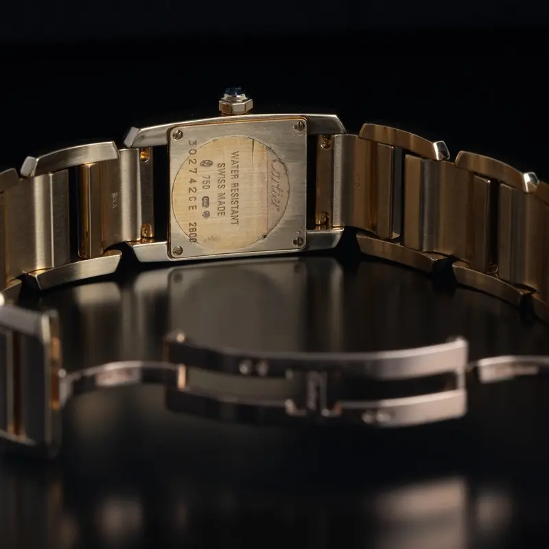 CARTIER Tankissime Cuarzo Oro Esfera Blanco 56815 07
