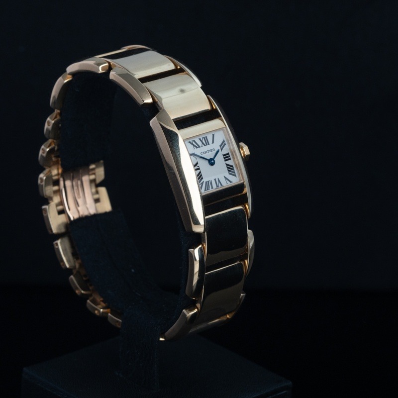 CARTIER Tankissime Cuarzo Oro Esfera Blanco 56815 08