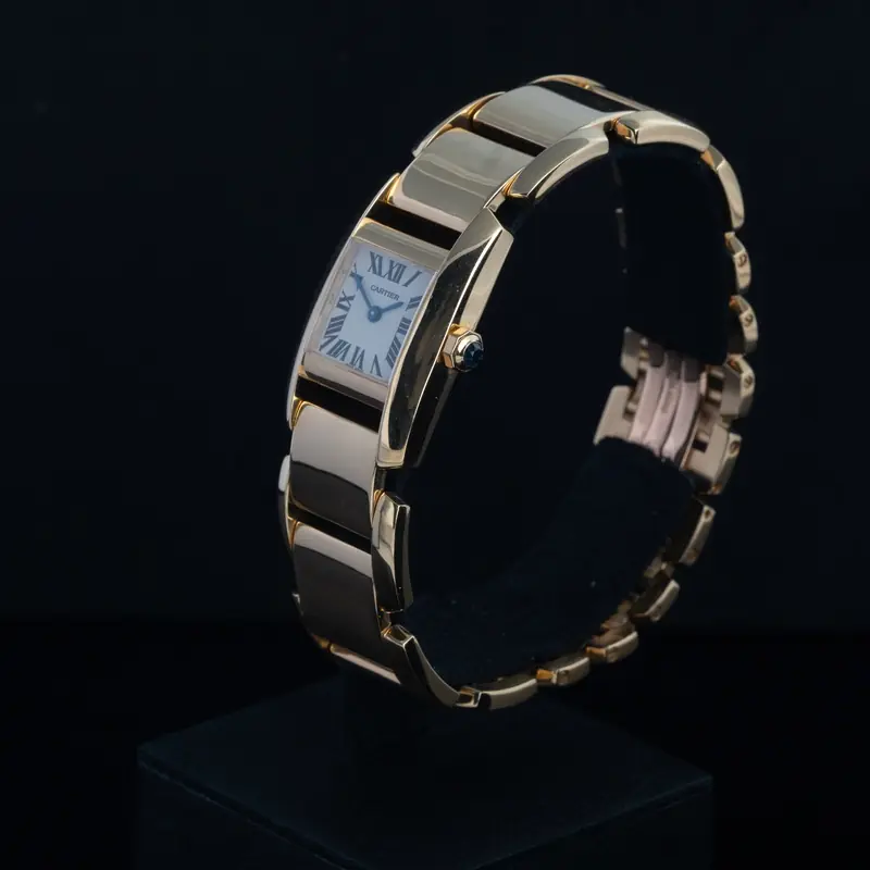 CARTIER Tankissime Cuarzo Oro Esfera Blanco 56815 09