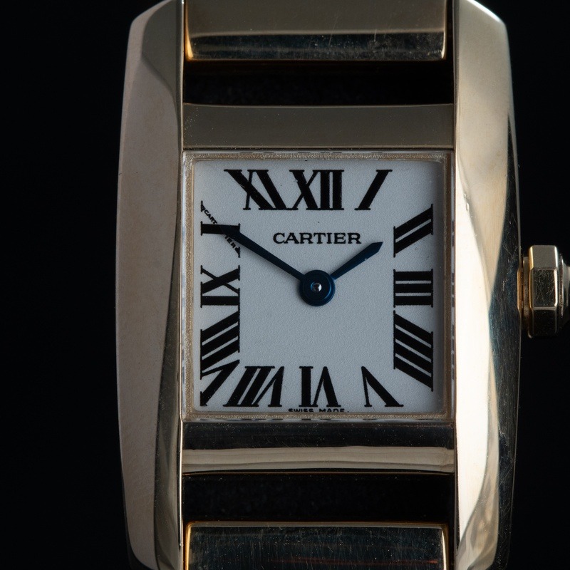 CARTIER Tankissime Cuarzo Oro Esfera Blanco 56815 10