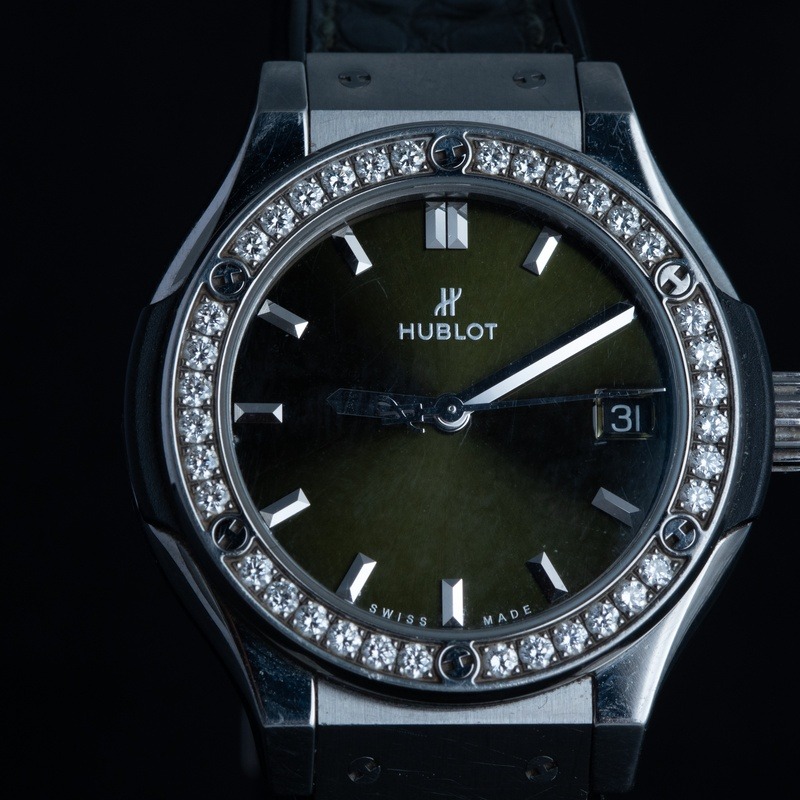 HUBLOT Classic Fusion Automático Acero Esfera Verde 97085 01