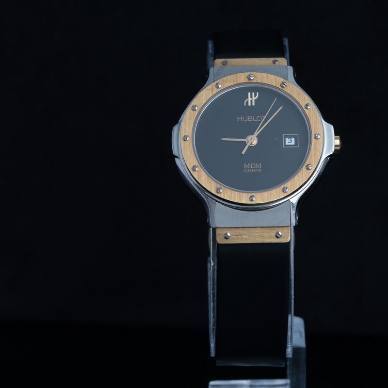 HUBLOT Classic MDM Cuarzo Acero y oro Esfera Negro 34282 02