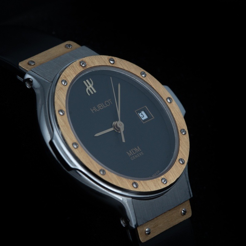 HUBLOT Classic MDM Cuarzo Acero y oro Esfera Negro 34282 08