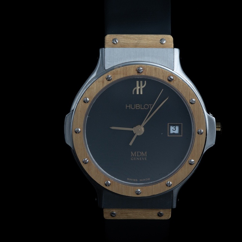 HUBLOT Classic MDM Cuarzo Acero y oro Esfera Negro 34282 11