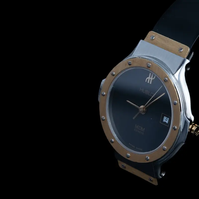 HUBLOT Classic MDM Cuarzo Acero y oro Esfera Negro 34282 12