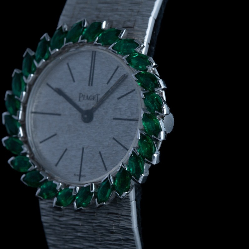 PIAGET VINTAGE Cuerda Oro Esfera Plata 56792 01