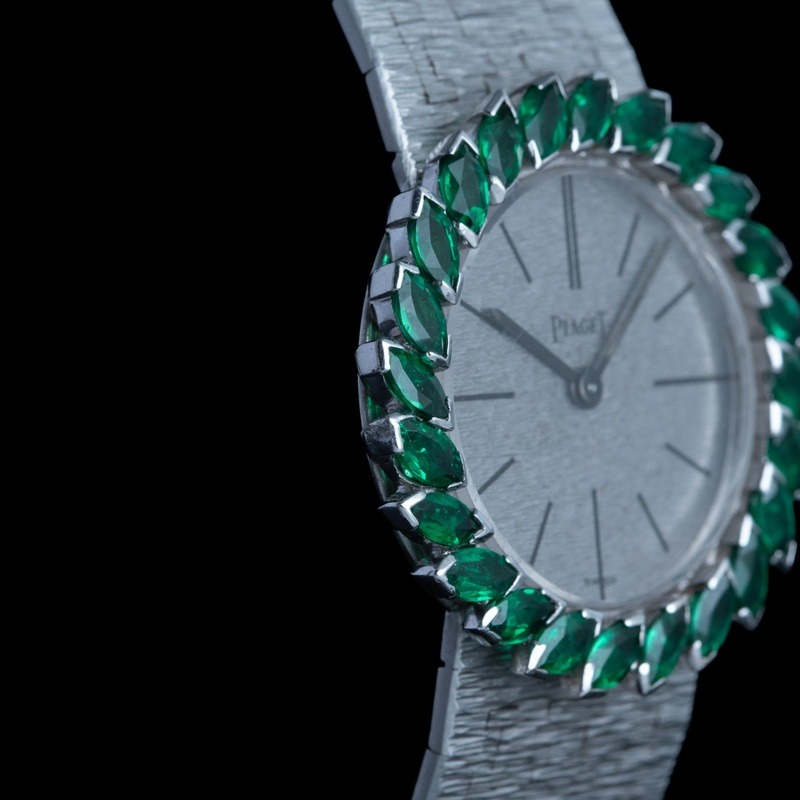 PIAGET VINTAGE Cuerda Oro Esfera Plata 56792 02
