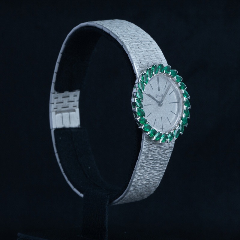 PIAGET VINTAGE Cuerda Oro Esfera Plata 56792 10