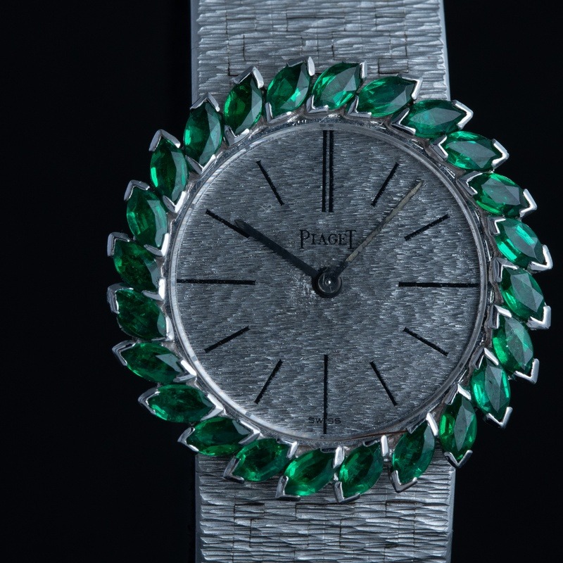 PIAGET VINTAGE Cuerda Oro Esfera Plata 56792 11