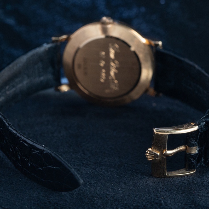 ROLEX Cellini Cuerda Oro Esfera Negro 56830 06