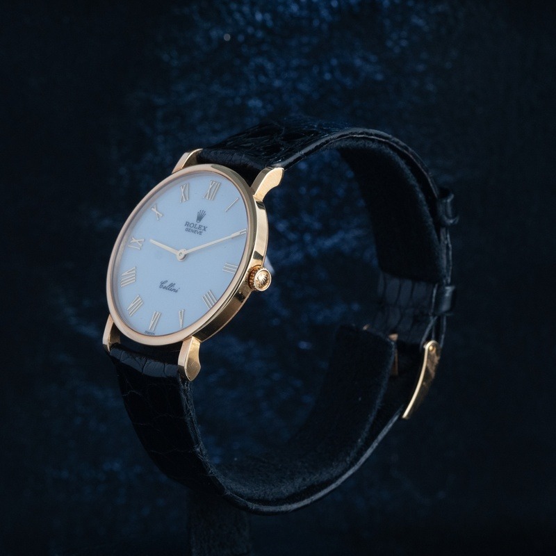 ROLEX Cellini Cuerda Oro Esfera Negro 56830 07