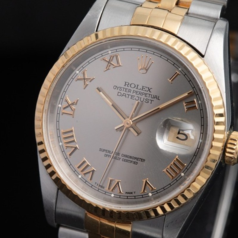 ROLEX Datejust Automatico Acero y oro Plata 06