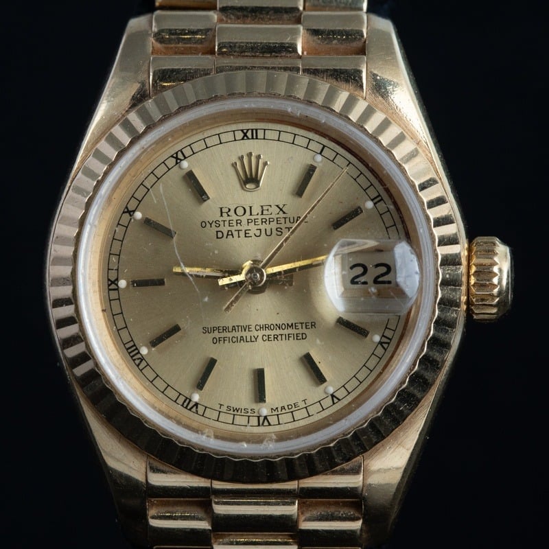ROLEX Datejust Automático Oro Esfera Champane 56870 02