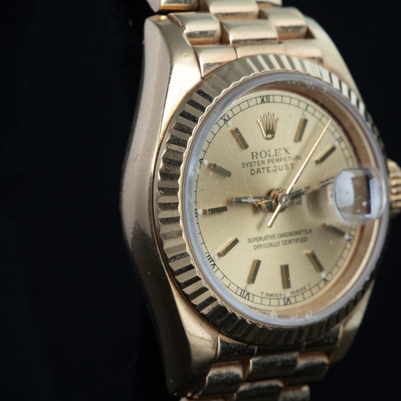 ROLEX Datejust Automático Oro Esfera Champane 56870 03