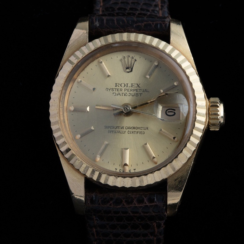 ROLEX Datejust Automático oro Esfera Champane 56808 01