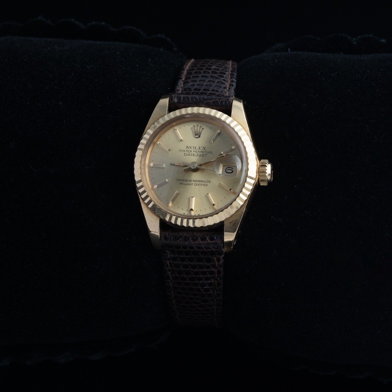 ROLEX Datejust Automático oro Esfera Champane 56808 02