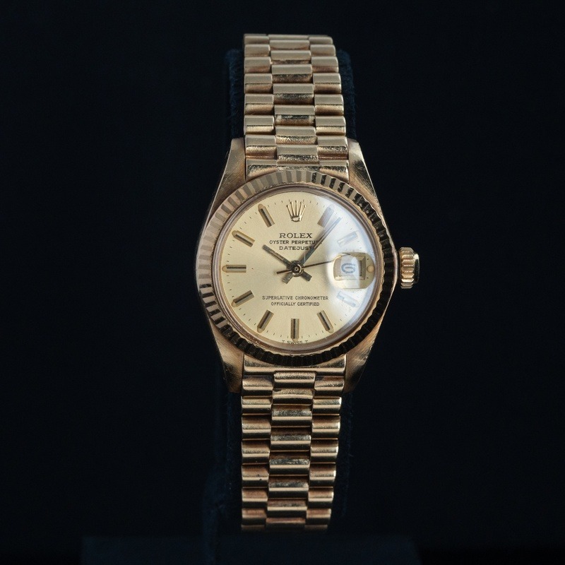 ROLEX Datejust lady Automático Oro Esfera Champane 56839 08