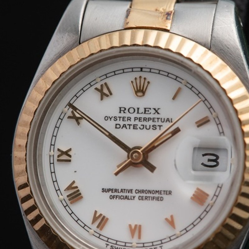 ROLEX Oyster Perpetual Automatico Acero y oro Blanco 10