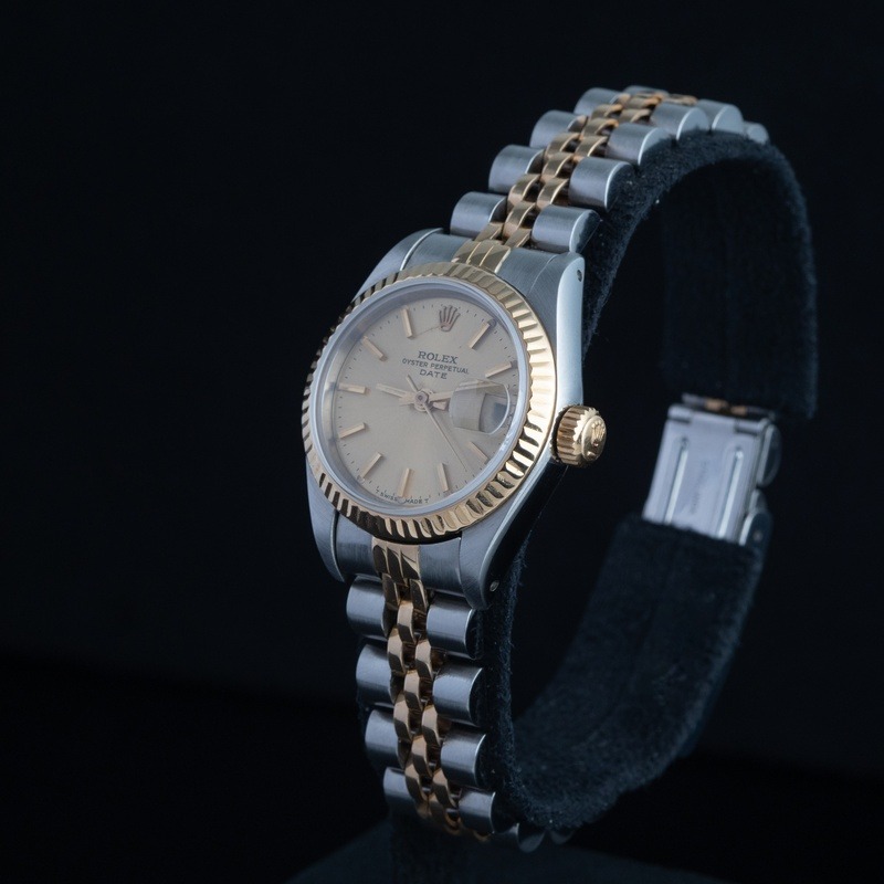 ROLEX Oyster Perpetual Date Automático Acero y oro Esfera Champane 56869 05