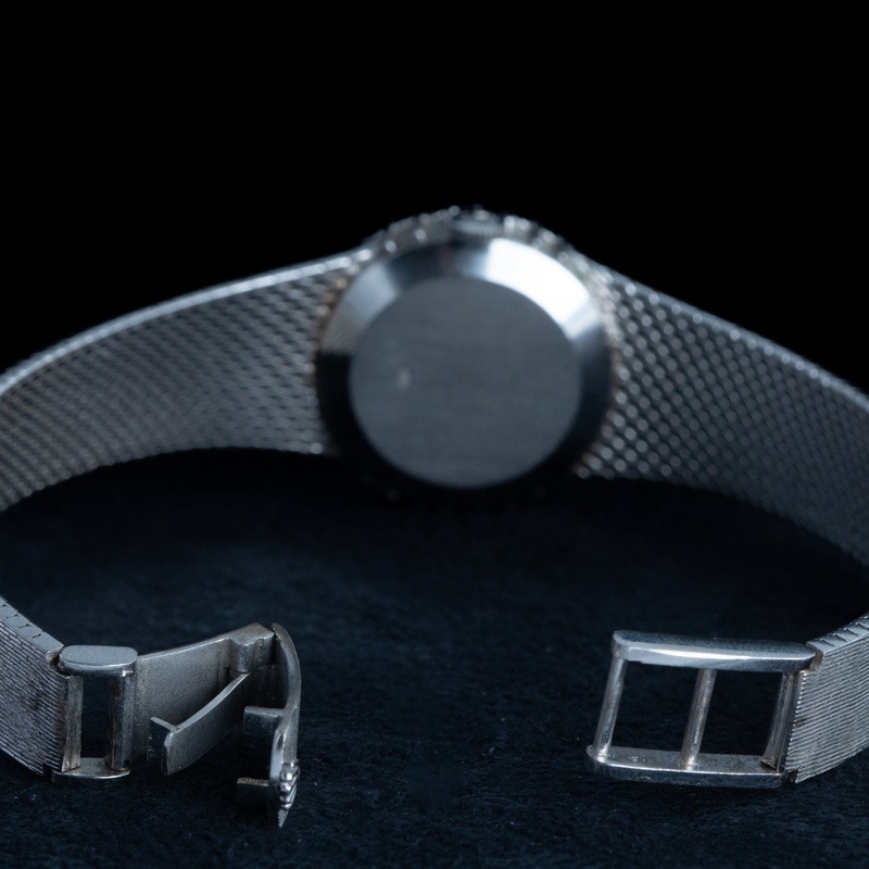 ROLEX Precision Cuerda Oro Esfera Plata 56879 05