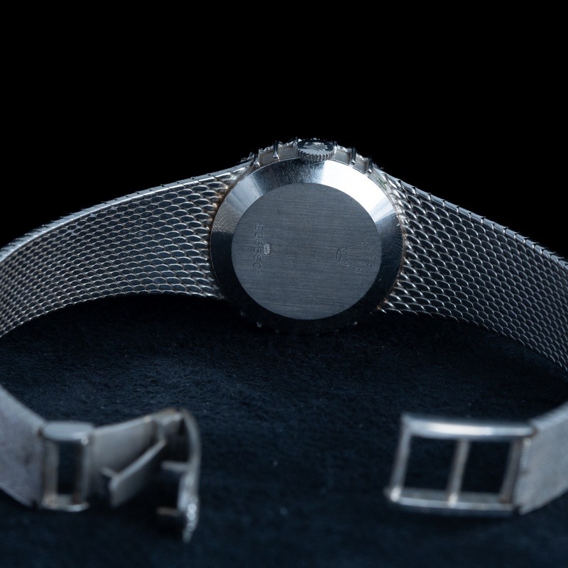ROLEX Precision Cuerda Oro Esfera Plata 56879 06