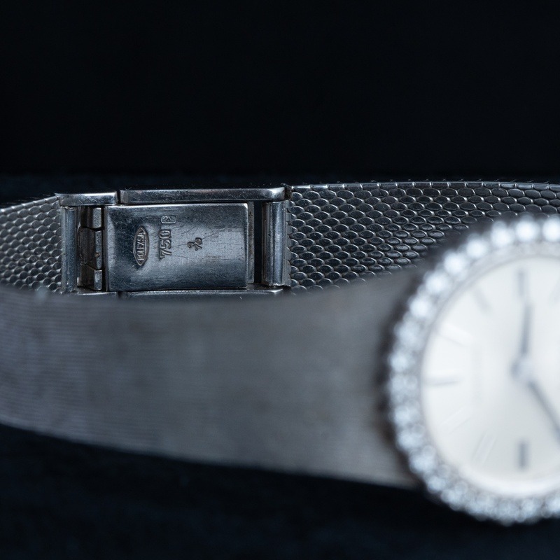 ROLEX Precision Cuerda Oro Esfera Plata 56879 08
