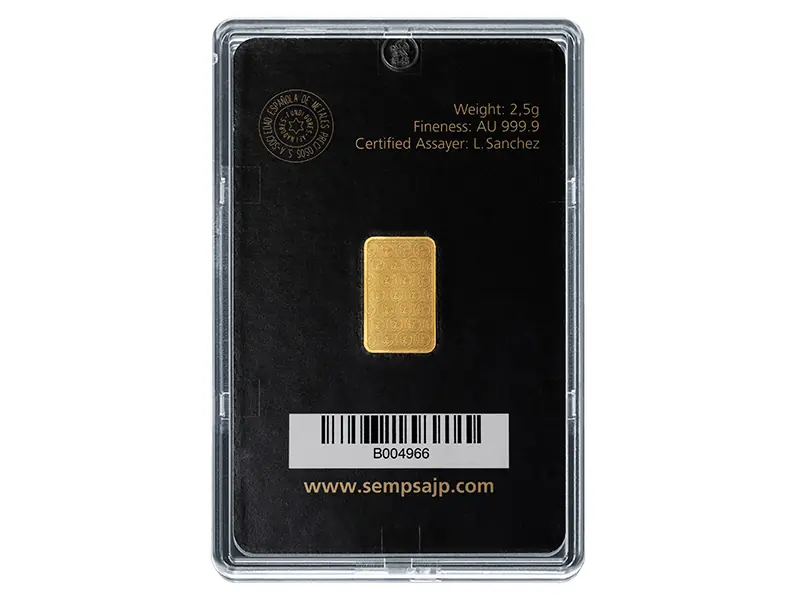 lingote oro 2 5g sempsa