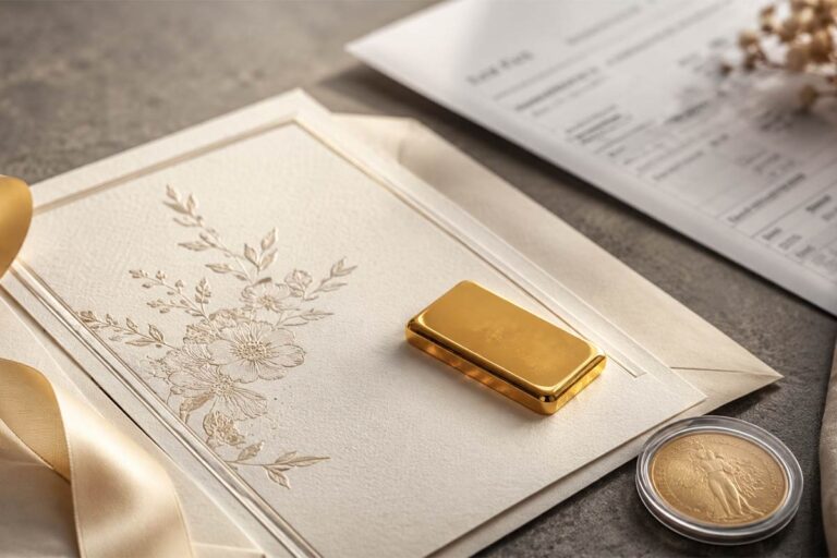 Guía de regalos con oro lingotes y monedas para bodas compromisos y comuniones