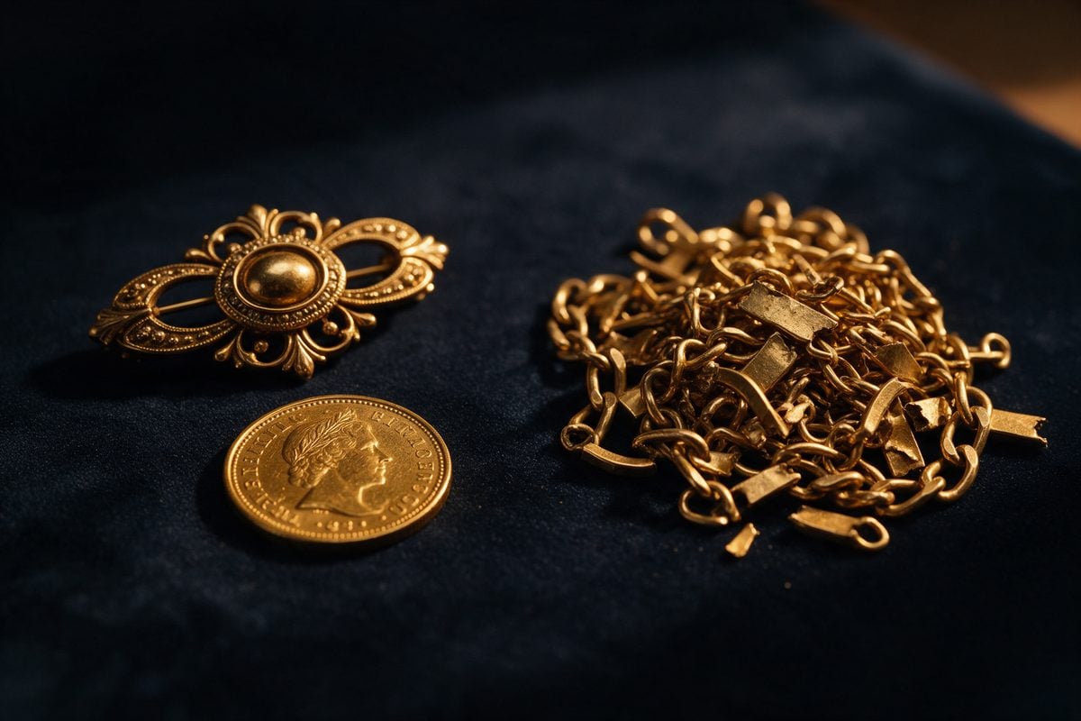 Errores con el oro heredado: piezas con valor de coleccion frente a oro vendido al peso